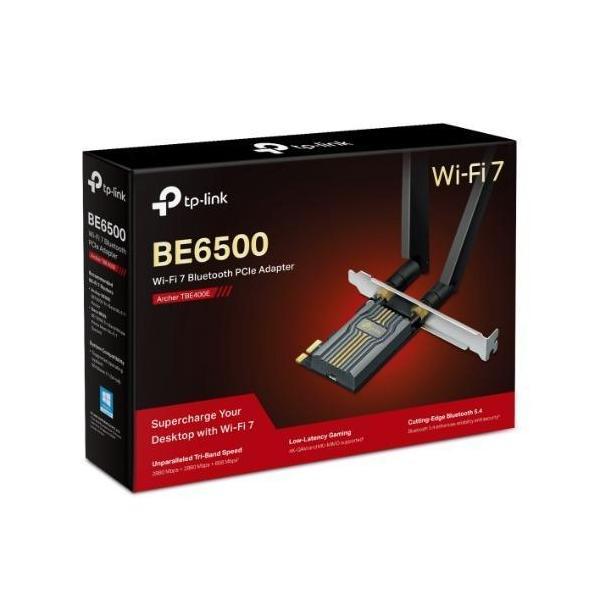 TP-Link Archer TBE400E BE6500 Wi-Fi 7 Bluetooth 5.4 PCIe Adapter 6GHz@2882 Mb...