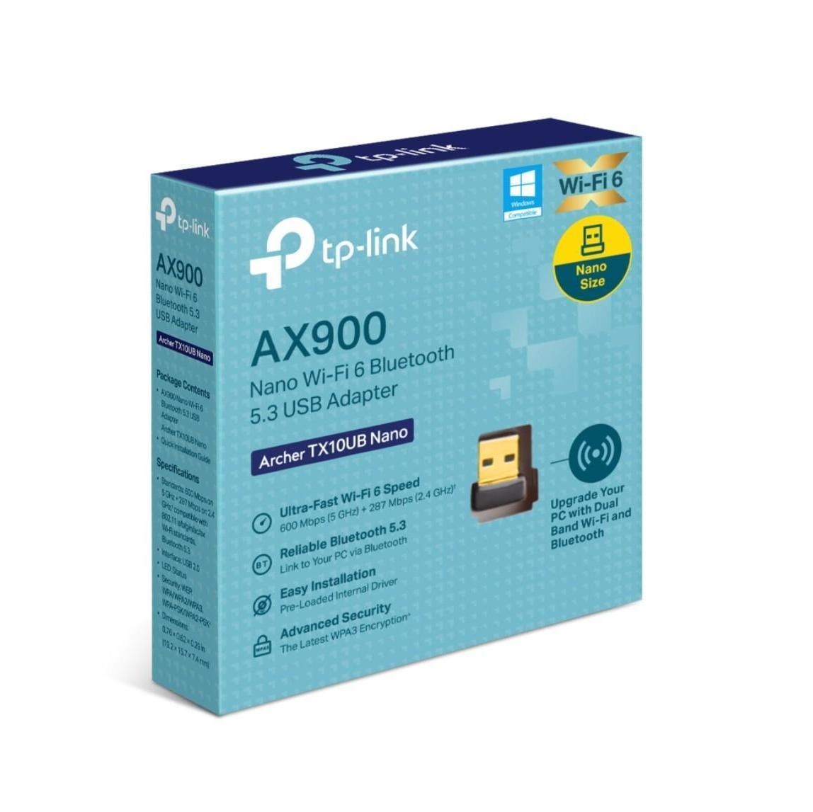 TP-Link Archer TX10UB Nano AX900 Nano Wi-Fi 6 Bluetooth 5.3 USB Adapter 600 M...