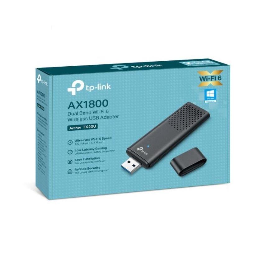 TP-Link Archer TX20U AX1800 Dual Band Wi-Fi 6 Wireless USB Adapter 1201 Mbps ...