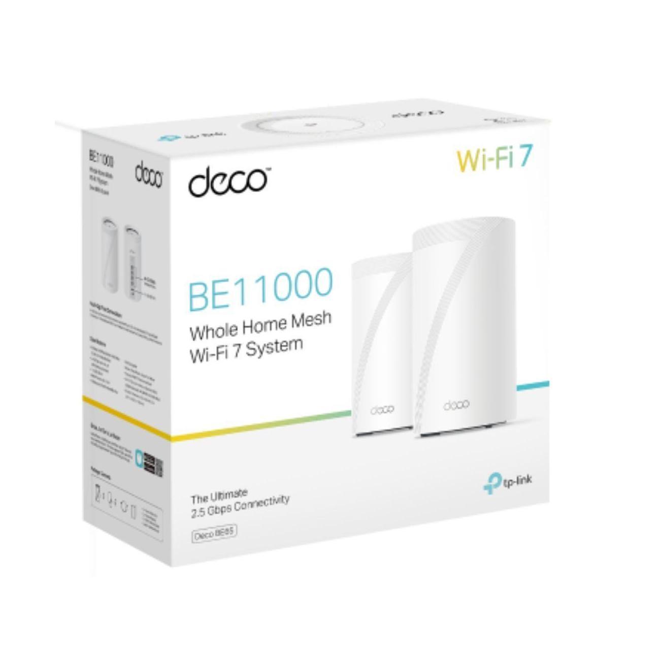 TP-Link Deco BE65(2-pack) BE11000 Whole Home Mesh Wi-Fi 7 System (WIFI7) 574 ...