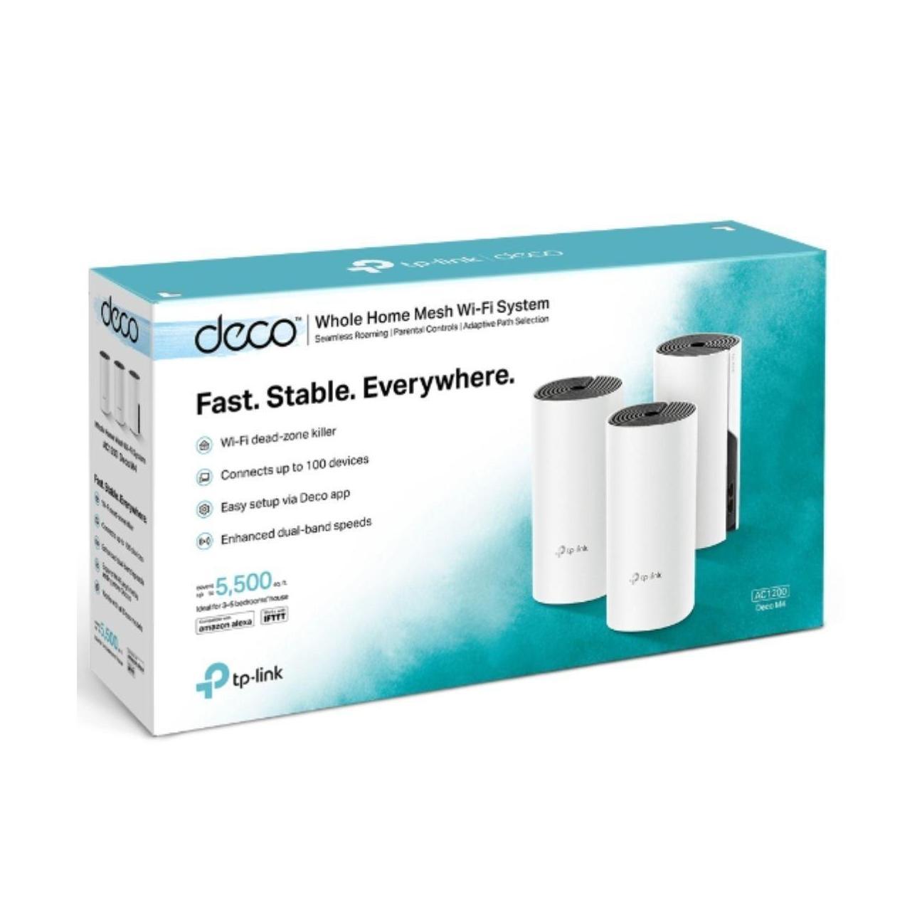 TP-Link Deco M4 AC1200 Whole Home Mesh Wi-Fi System (3-Pack)