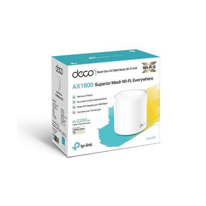 TP-Link Deco X20 AX1800 Mesh WiFi System 200 sqm Coverage