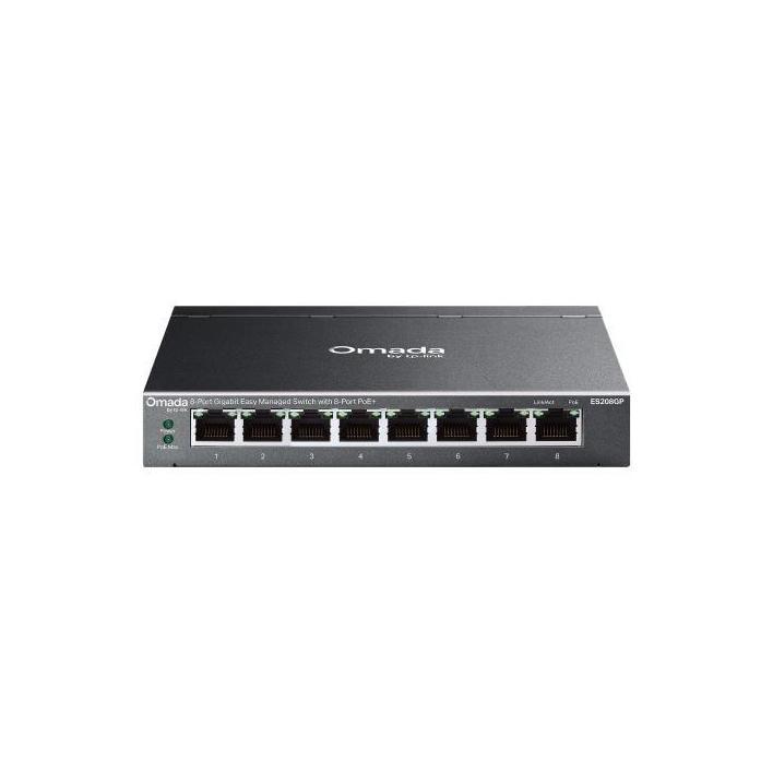 TP-Link ES208GP Omada 8-Port Gigabit Easy Managed Switch 8 PoE+ Ports 64W PoE