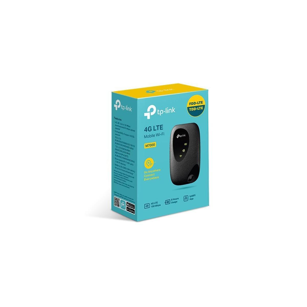 TP-Link M7000 4G-LTE Mobile Wi-Fi 150Mbps DL 50Mbps UL 4G SIM Card Slot 2000m...