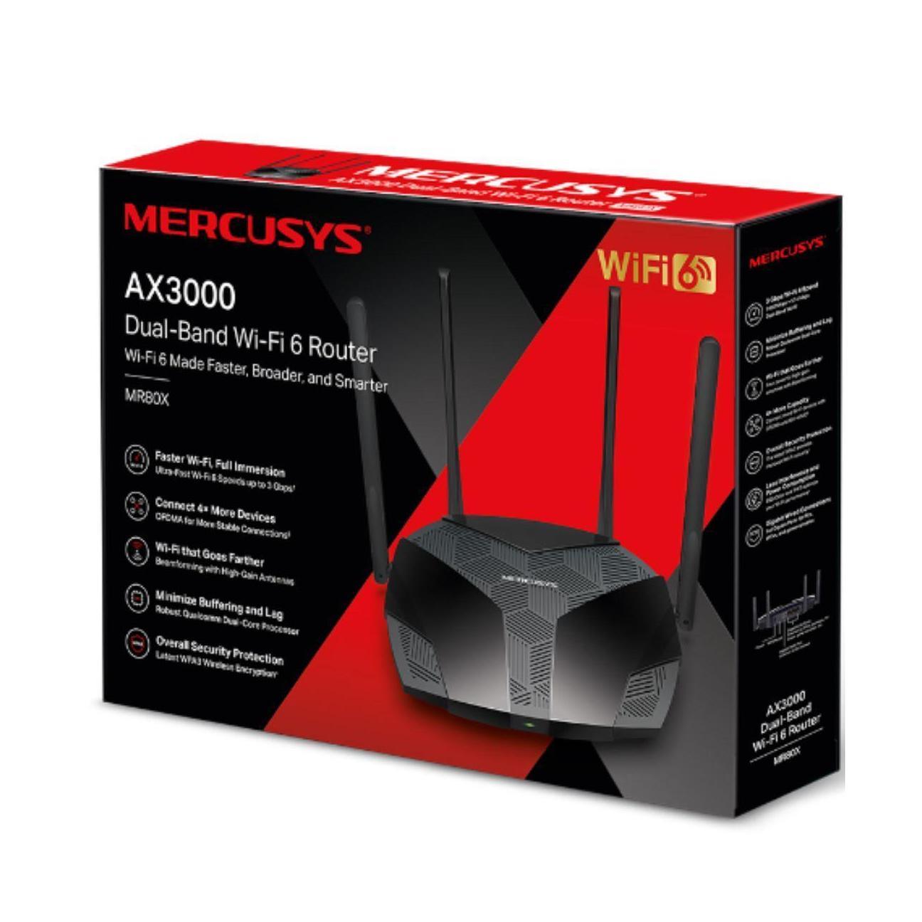 TP-LINK MR80X AX3000 Dual-Band Wi-Fi 6 Router MU-MIMO WPA3