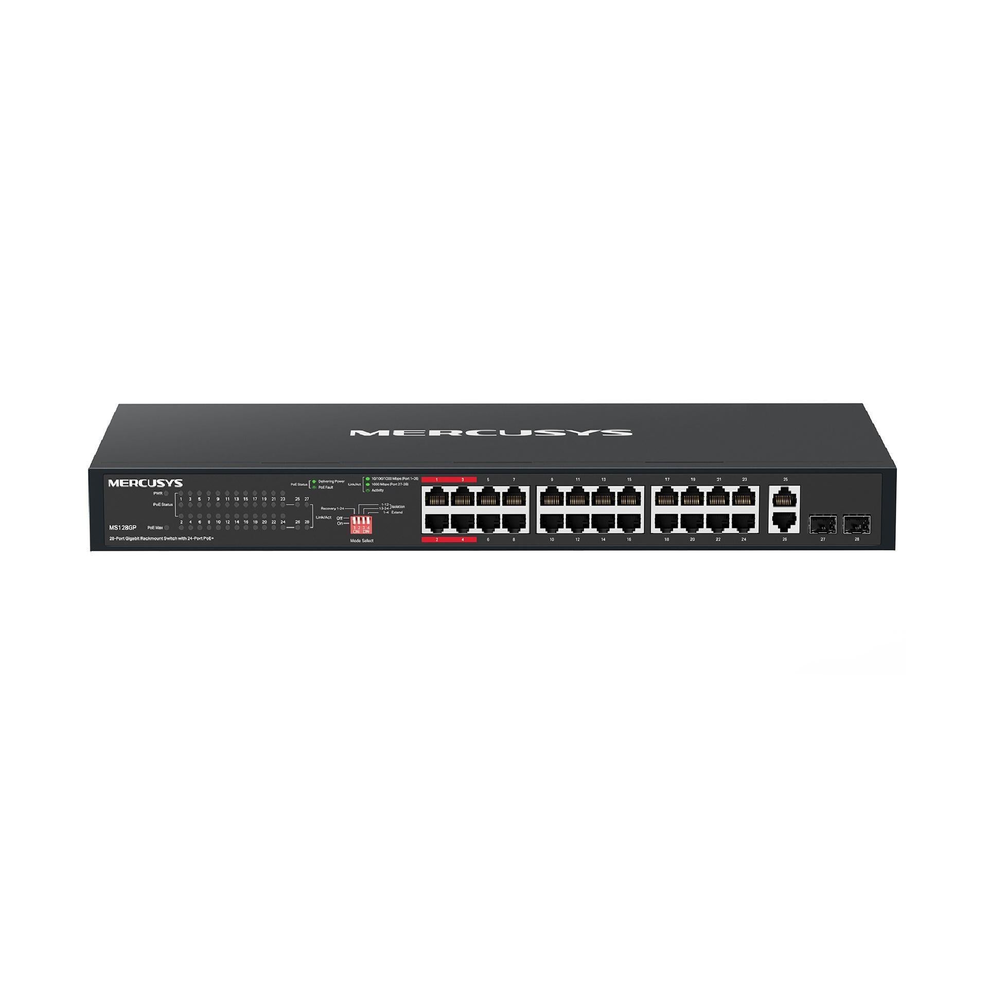 TP-LINK MS128GP 28-Port Gigabit Rackmount Switch with 24-Port PoE+