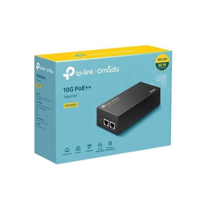 TP-Link POE380S Omada 10G PoE++ Injector 802.3bt/at/af Compliant