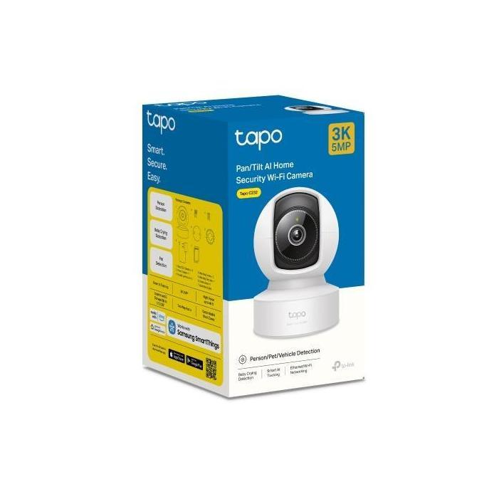 TP-Link Tapo C232 3K 5MP Pan/Tilt AI Security Camera Ethernet Port