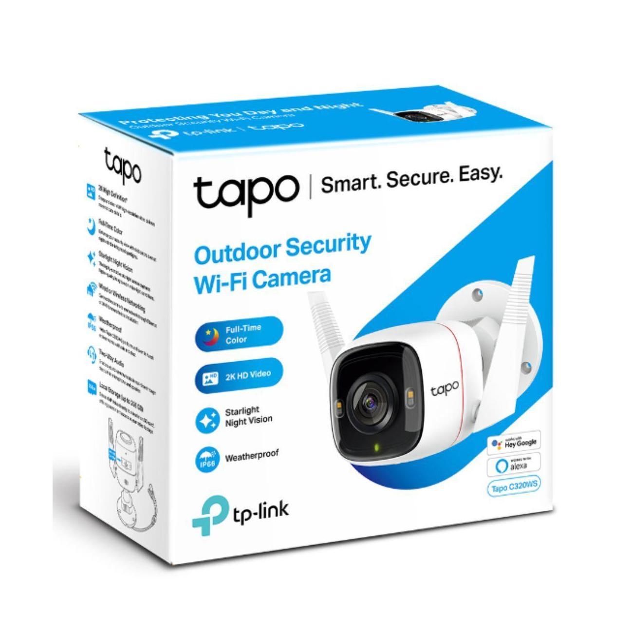 TP-Link Tapo C320WS Outdoor 1080p Wi-Fi Camera 2-Way Audio Night Vision Motion Detect Weatherproof