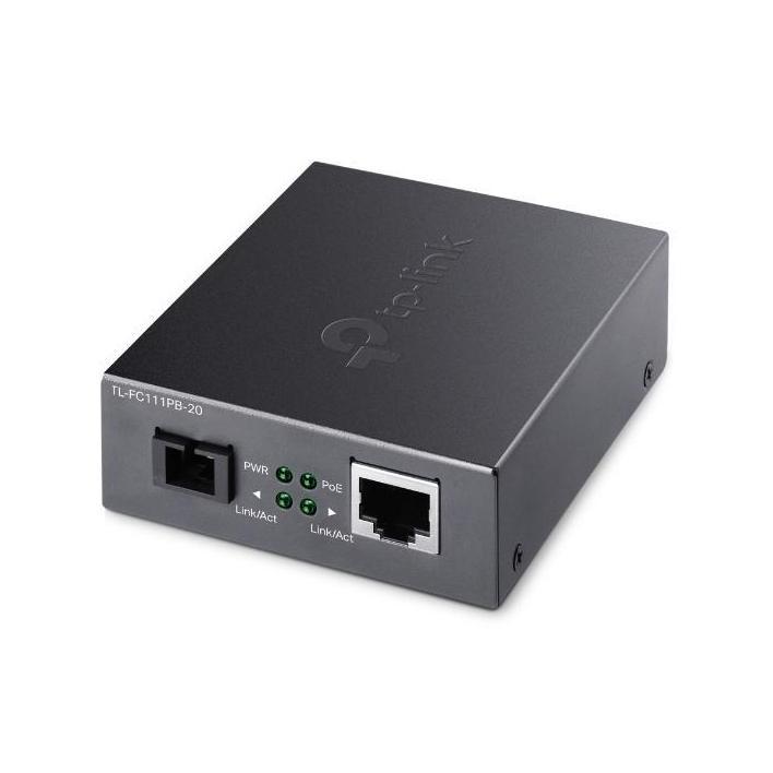 TP-Link TL-FC111PB-20 10/100Mbps 1-Port PoE WDM Media Converter 20KM