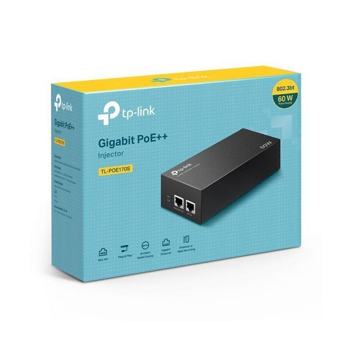TP-Link TL-POE170S Omada PoE++ Injector 2 Gigabit Ports 802.3af/at/bt