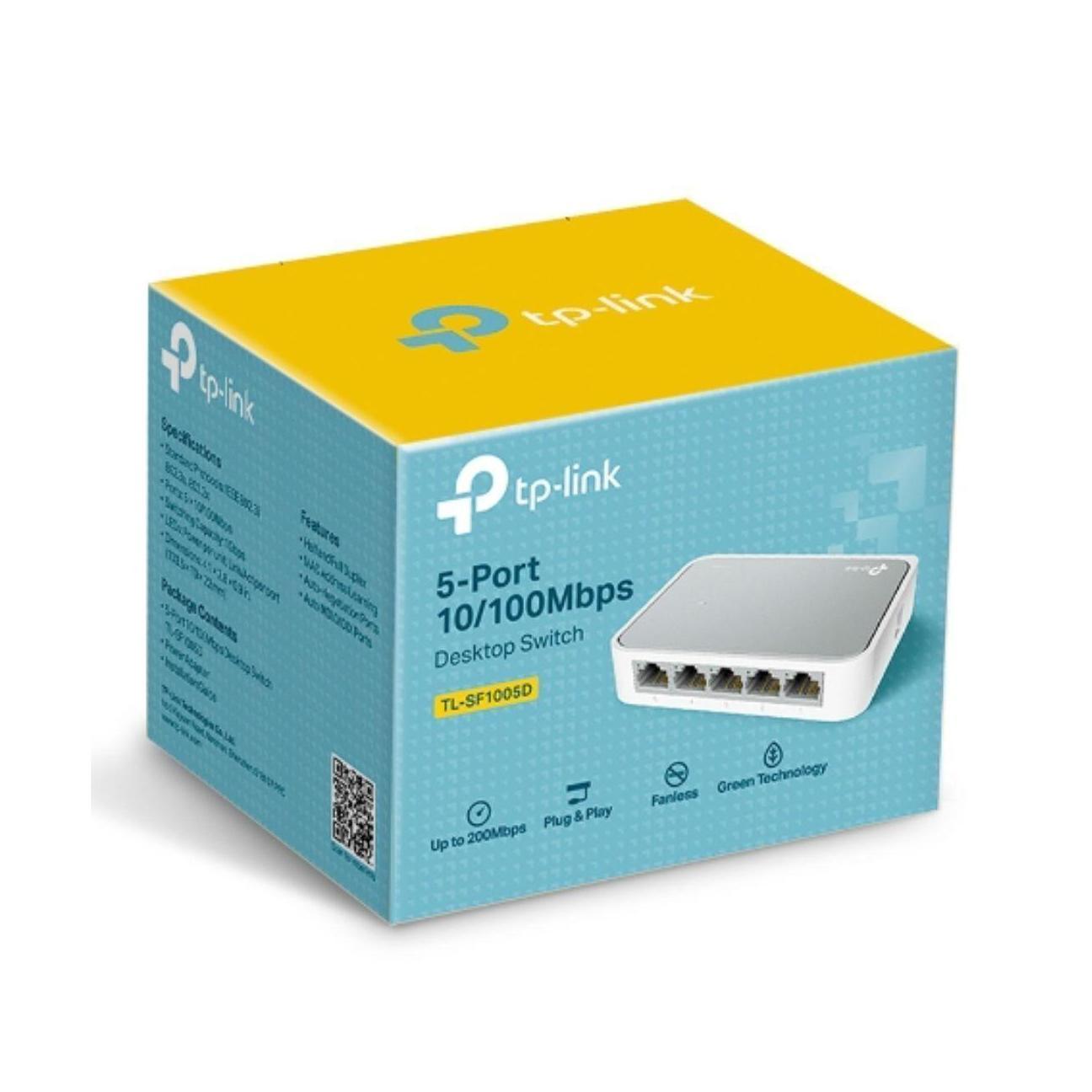 TP-Link TL-SF1005D 5-Port 10/100M Desktop Switch 5 RJ45 Ports
