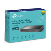 TP-Link TL-SF1008P 8-Port 10/100Mbps Unmanaged Switch 4-Port PoE 57W Fanless