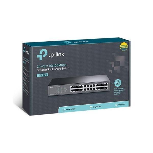 TP-Link TL-SF1024D 24-Port 10/100Mbps Rackmount Unmanaged Switch energy-effic...