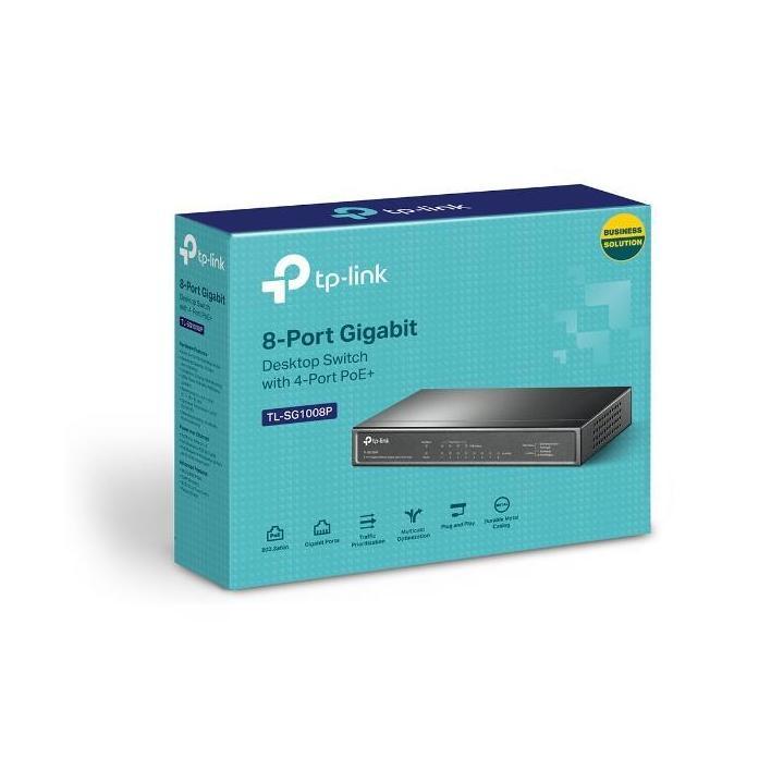 TP-Link TL-SG1008P 8-Port Gigabit PoE Desktop Switch 4x PoE Ports 53W