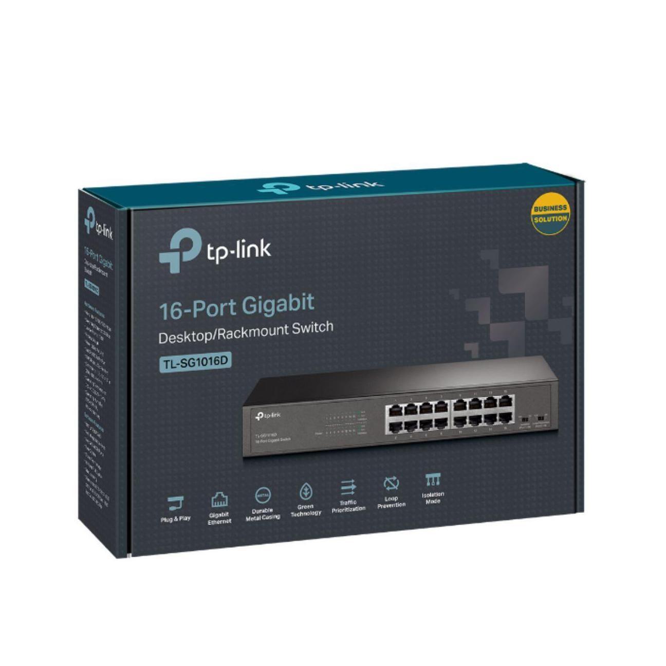 TP-Link TL-SG1016DE 16-Port Gigabit Easy Smart Switch Network Monitoring VLAN Features Web UI