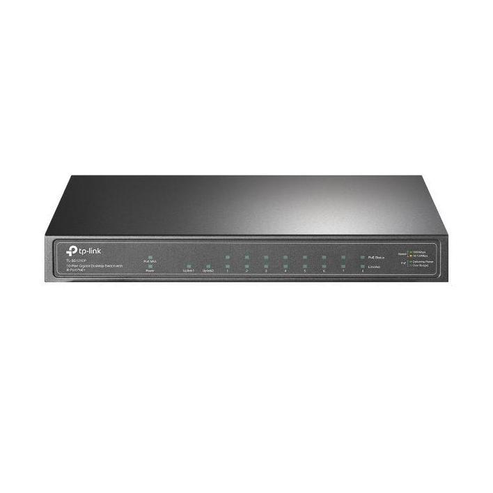 TP-Link TL-SG1210P 10-Port Gigabit PoE+ Desktop Switch 8x PoE+ Ports 1 SFP Slot Fanless