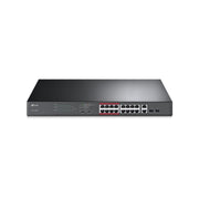 TP-Link TL-SL1218MP 16-Port 10/100Mbps + 2 Gigabit PoE+ Switch 192W Power