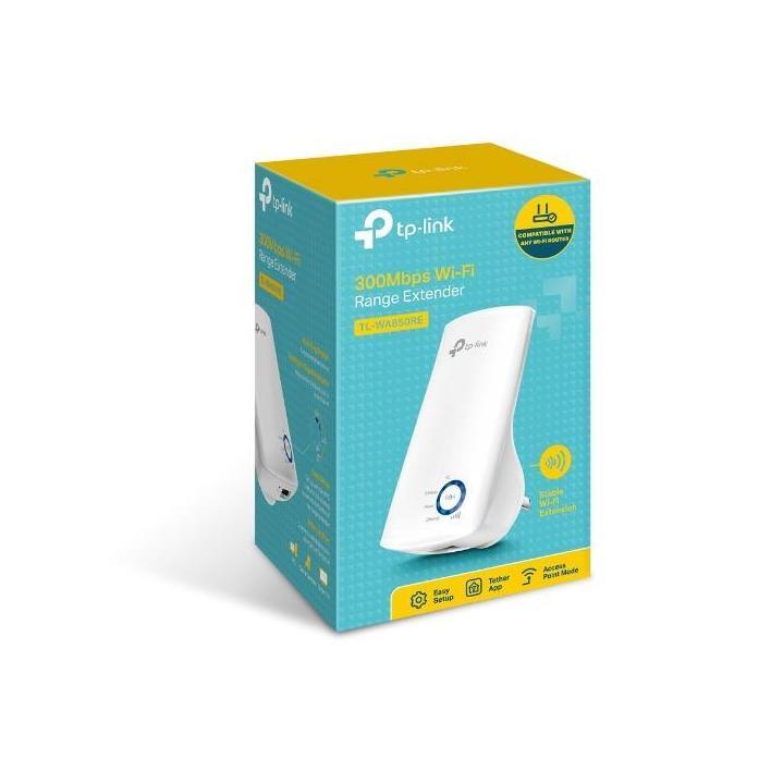 TP-Link TL-WA850RE N300 300Mbps WiFi Range Extender 100Mbps LAN 2x Antennas Mini Wall-Mounted