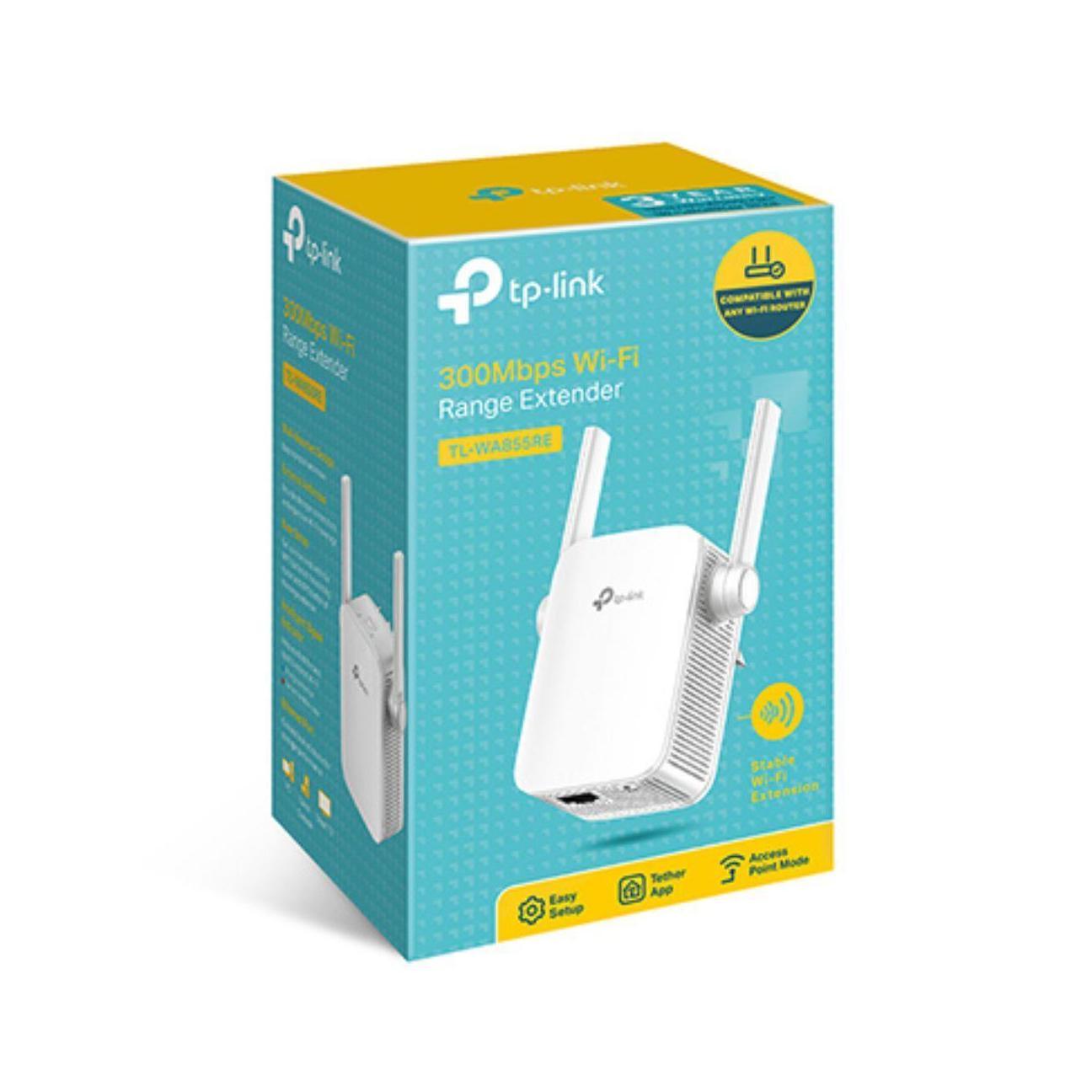 TP-Link TL-WA855RE N300 300Mbps Wi-Fi Range Extender Repeater Access Point 1G...