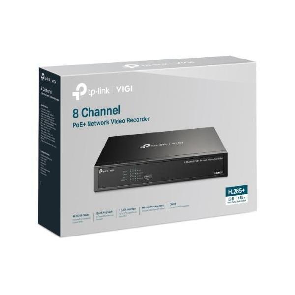 TP-Link VIGI NVR1008H-8P 8 Channel PoE+ H.265+ 4K Output Network Video Recorder