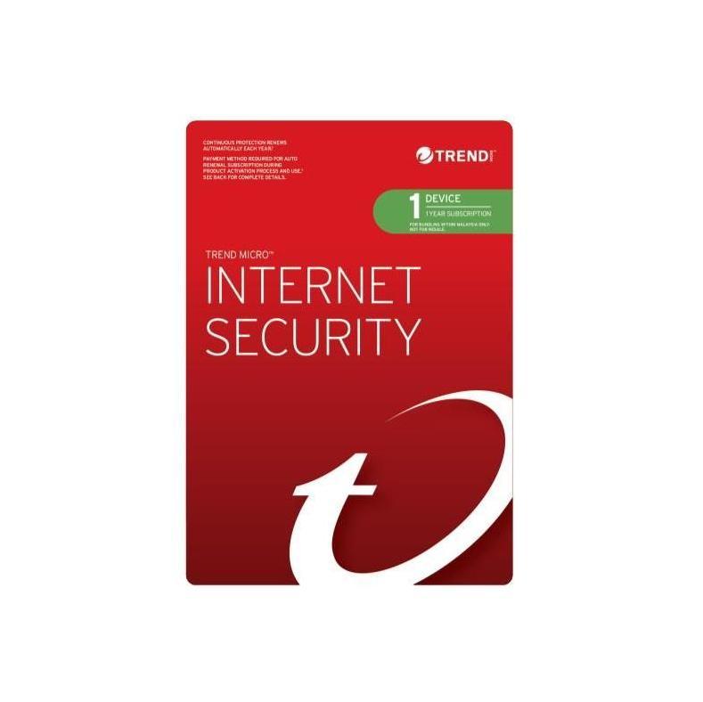 Trend Micro Internet Security 1 Device 1 Year Add-On Auto Renew OEM
