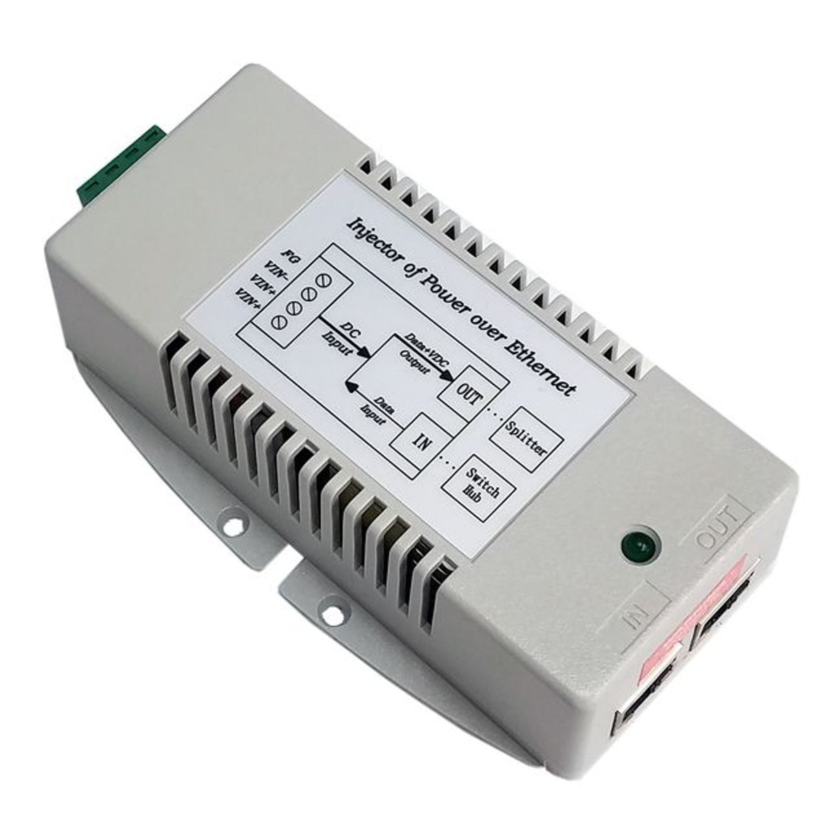 Tycon 18-36V In 56V 35W GigE PoE Switch IEEE802.3af/at