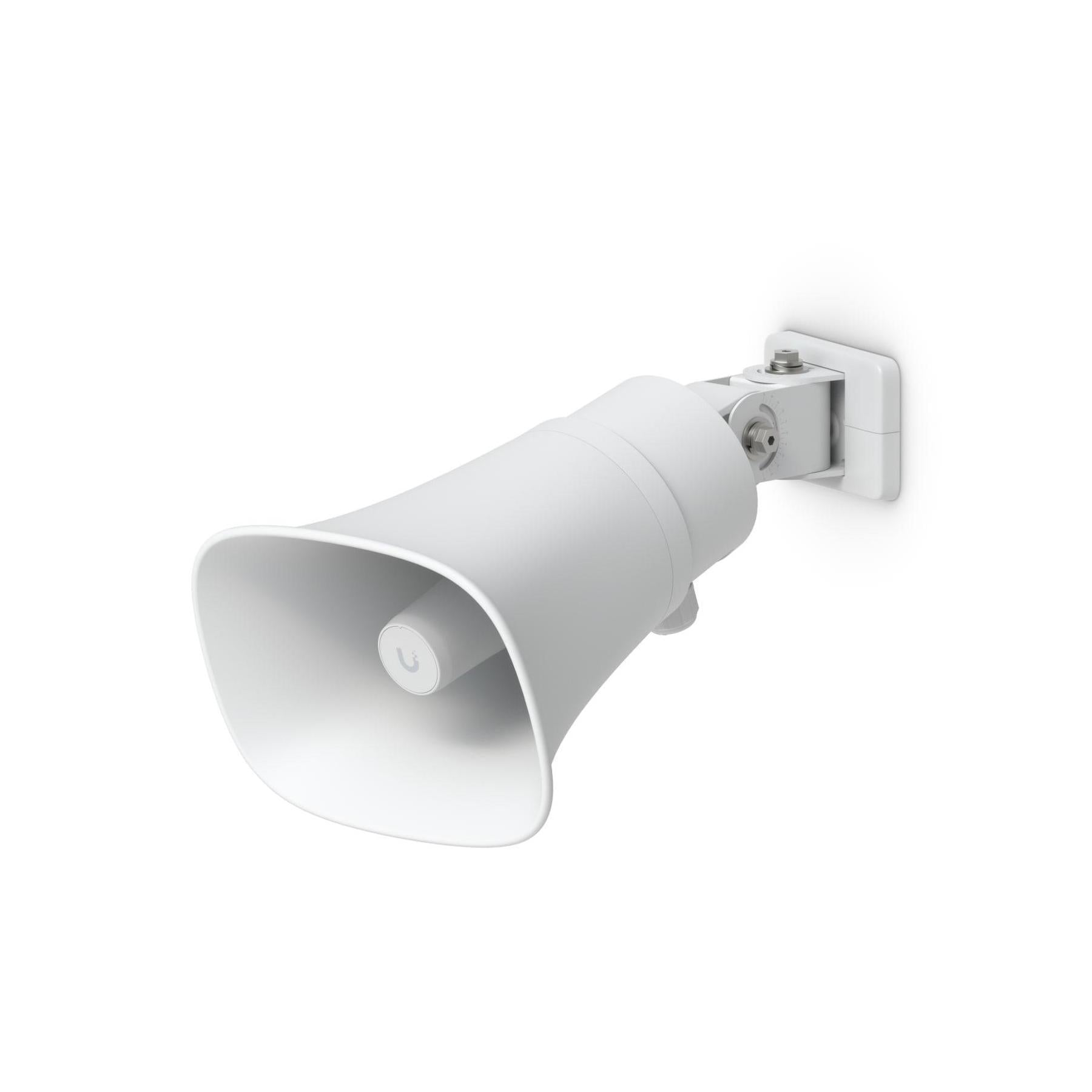 Ubiquiti AI Horn Speaker White All-weather PoE 120 dB Horn Speaker With Advan...