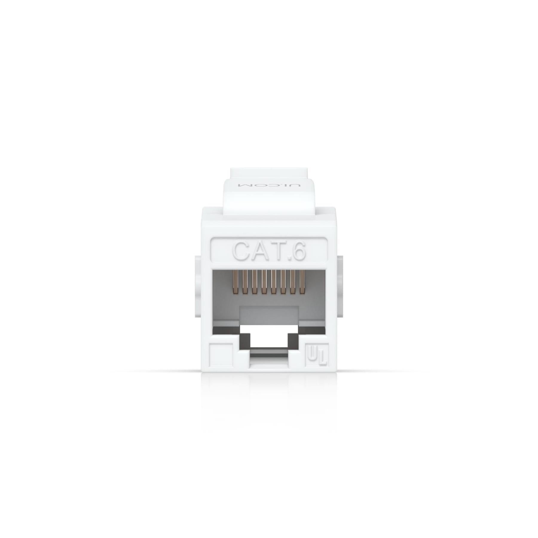Ubiquiti Cat6A Pass-Through Keystone Coupler 12-Pack White
