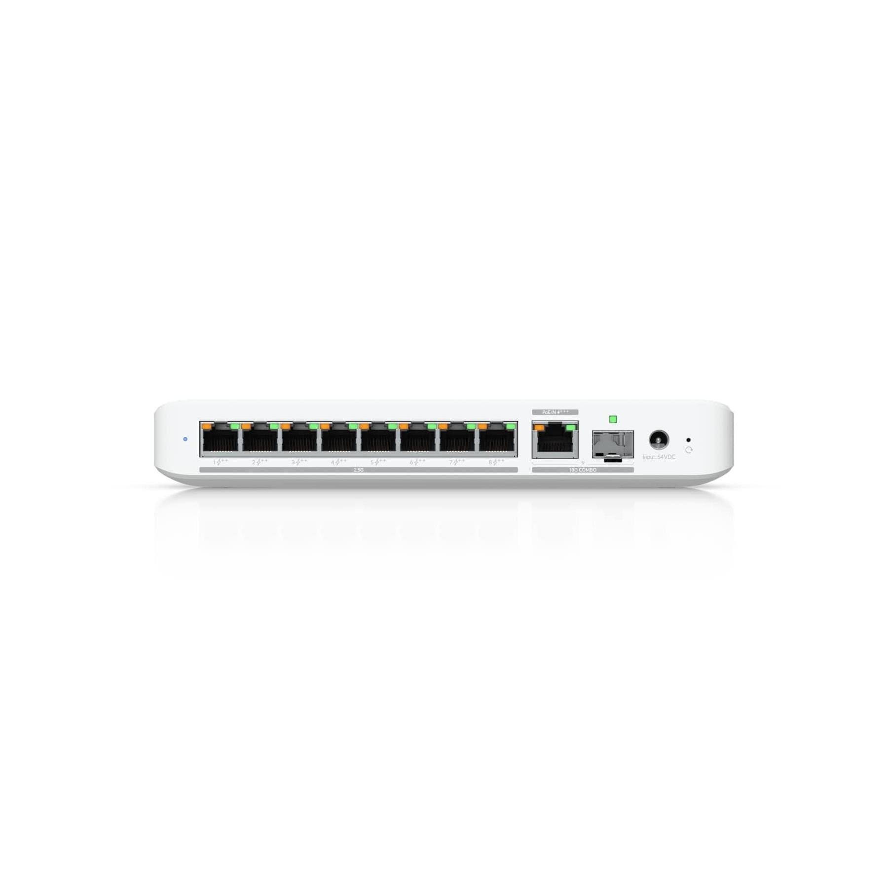Ubiquiti Flex 2.5G PoE 8-port 2.5 GbE PoE++ Switch 10 GbE RJ45/SFP+ Combinati...