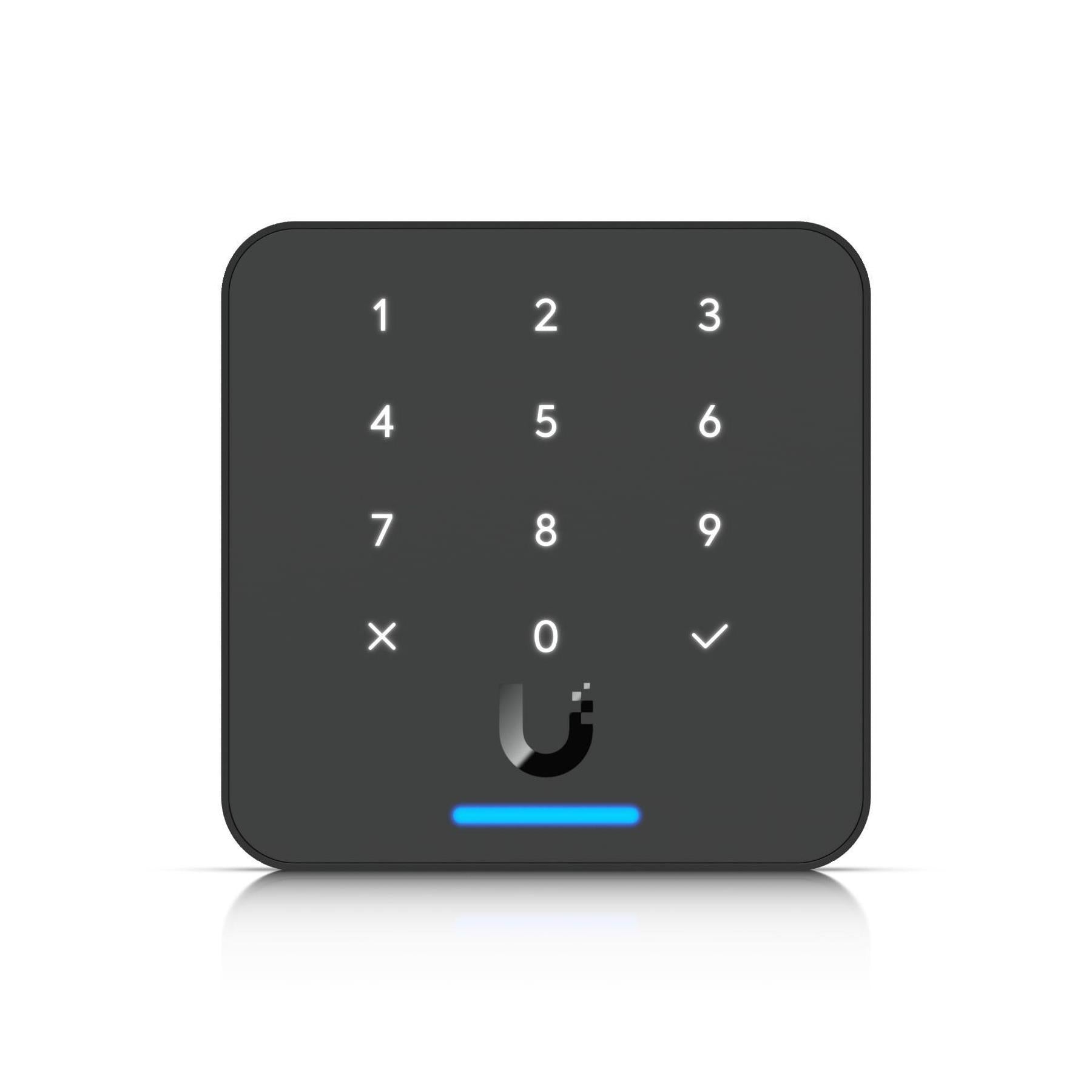 Ubiquiti Reader Flex Black Third-Generation NFC Card Reader with Keypad Outdoor IP55 PoE Powered