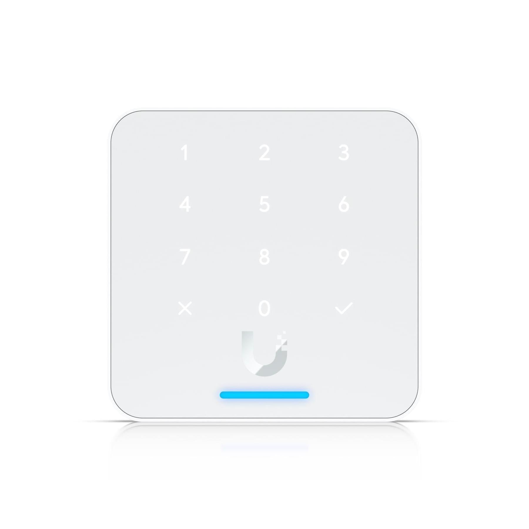 Ubiquiti Reader Flex White Third-Gen NFC Card Reader with Keypad Outdoor IP55 PoE Powered