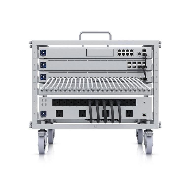 Ubiquiti Toolless Mini 6U Stackable Rack Lockable Casters