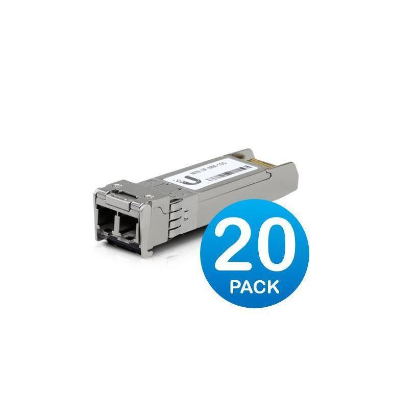 Ubiquiti UFiber 10Gbps Multi-Mode Optical Module SFP+ 20-Pack Duplex LC Connector 300m