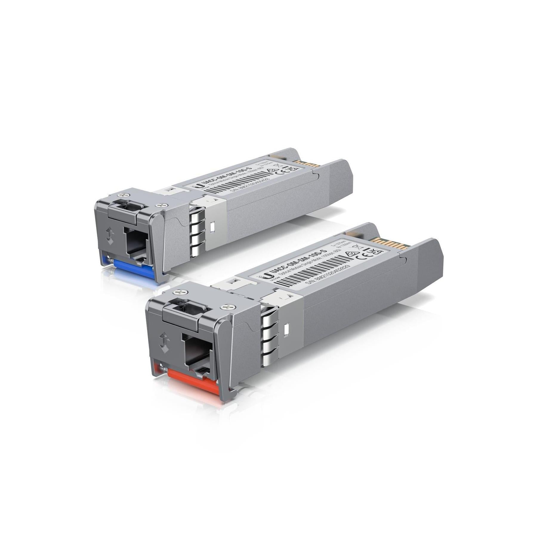Ubiquiti UFiber SFP+ Single-Mode Module 10G BiDi 2 Pack Same 10 Gbps Speed Le...