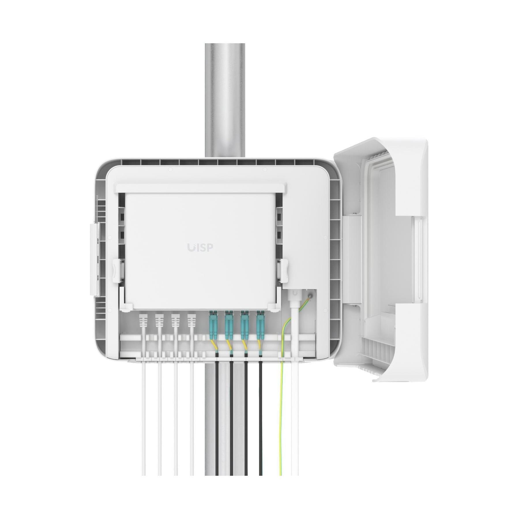 Ubiquiti UISP Box Plus IPX6-rated Pole/Wall Mount Enclosure with Fiber Strain Relief Kit