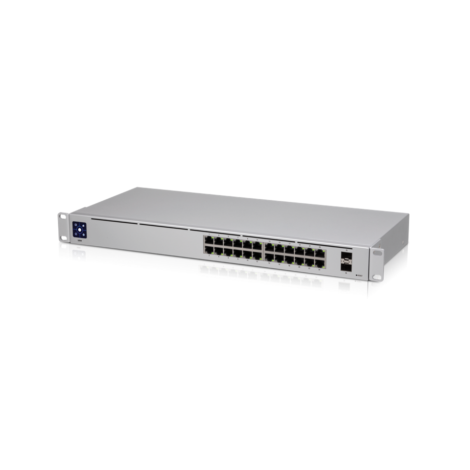 Ubiquiti UniFi 24 Port Managed Gigabit Switch 24x Ethernet 2x SFP Touch Display Fanless GEN2