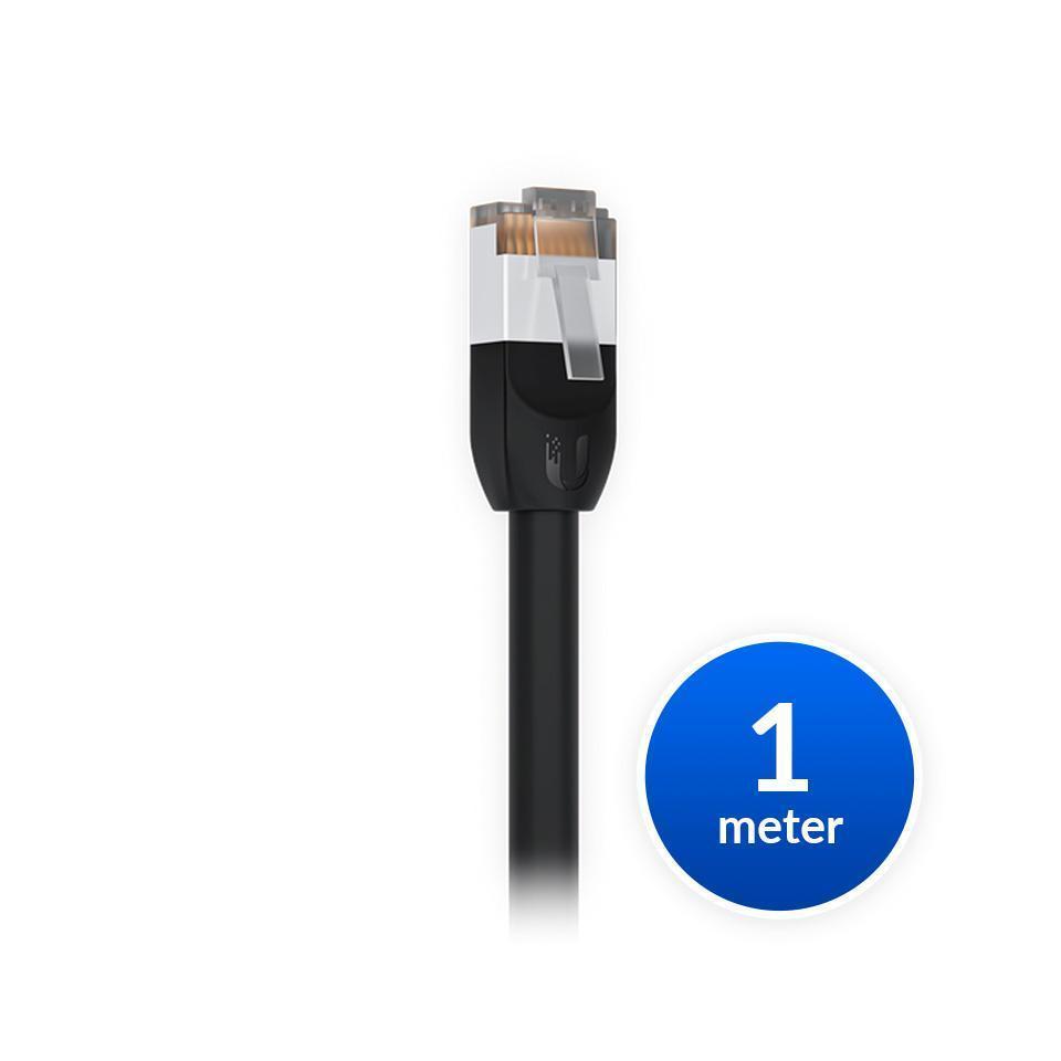 Ubiquiti UniFi Outdoor Patch Cable 1M Black Cat5e RJ45 Ethernet Cable