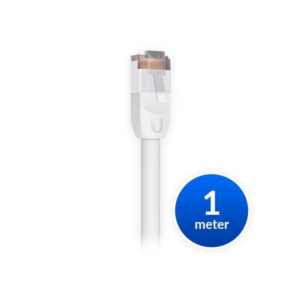 Ubiquiti UniFi Outdoor Patch Cable 1M White Cat5e RJ45 Ethernet Cable