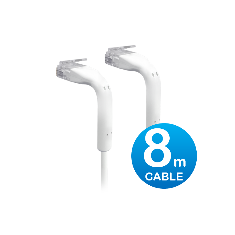 Ubiquiti UniFi Patch Cable 8m White CAT6 Bendable RJ45