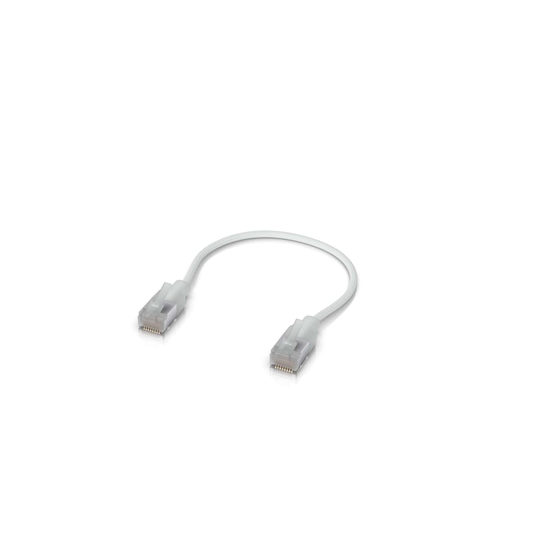 Ubiquiti UniFi Premium Patch Cable 0.15M Single-Pack White Ultra-Thin Braided...