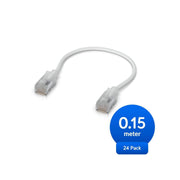 Ubiquiti UniFi Premium Patch Cable 0.15M White Ultra-Thin Braided 10GbE