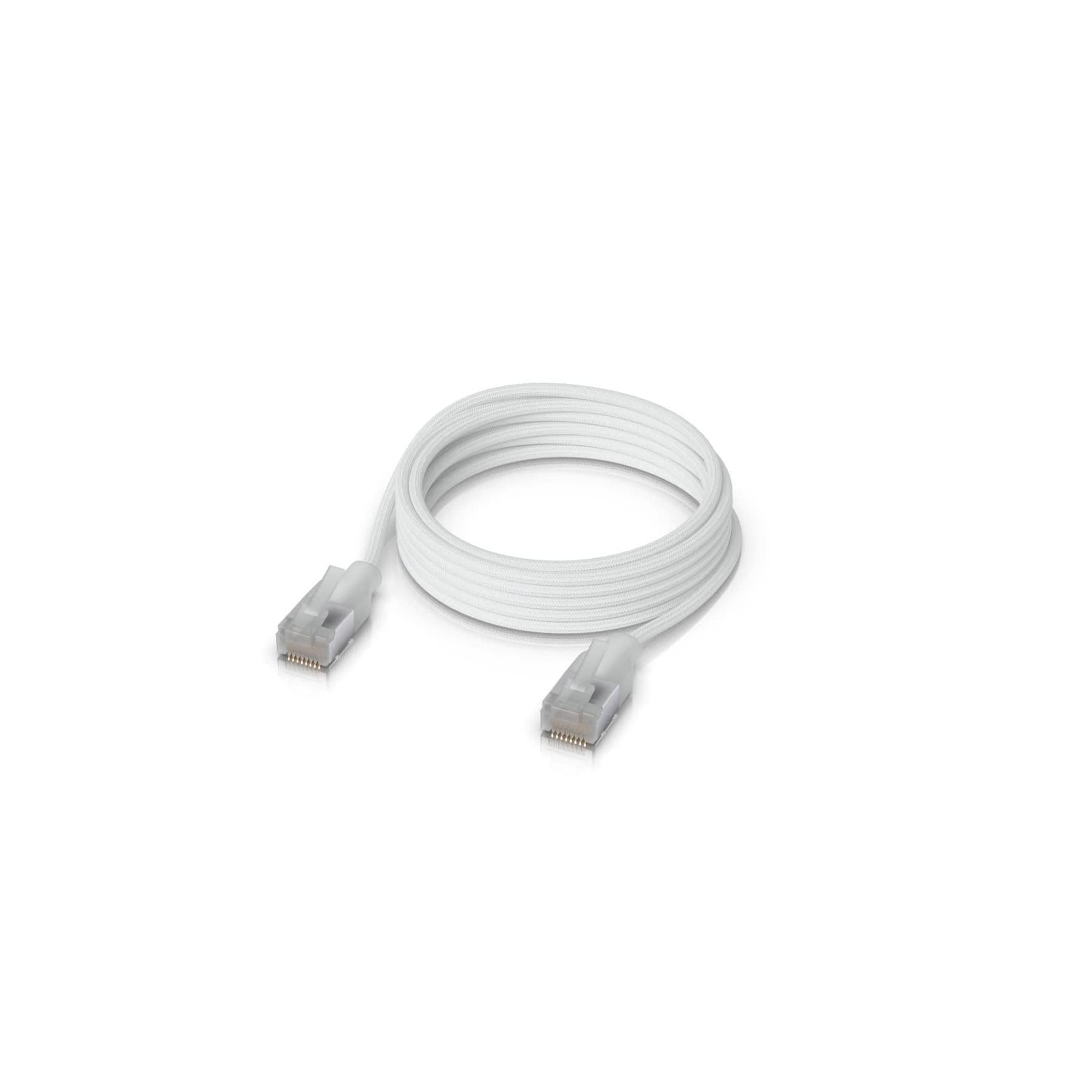 Ubiquiti UniFi Premium Patch Cable 5M White Ultra-thin Braided Patch Cable De...