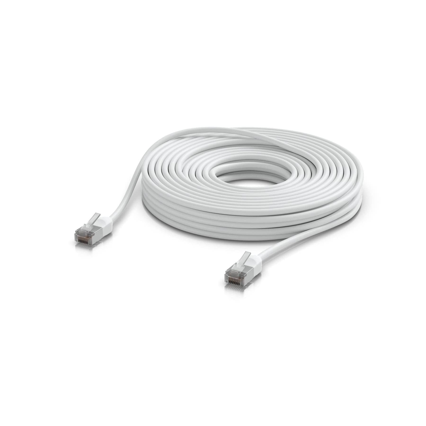 Ubiquiti UniFi Premium Patch Cable Outdoor 15M White Ultra-thin Rugged Shield...