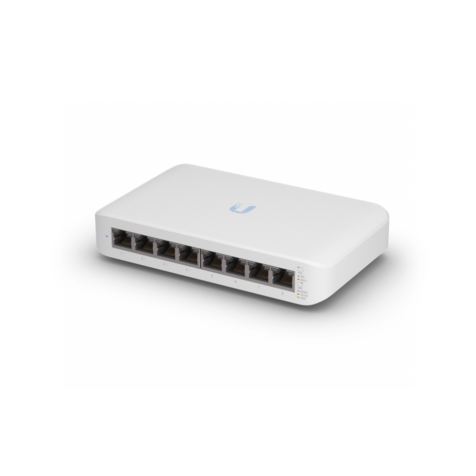 Ubiquiti UniFi USW-Lite-8 POE 4x PoE Output 52W Supply Fanless Wall Mount