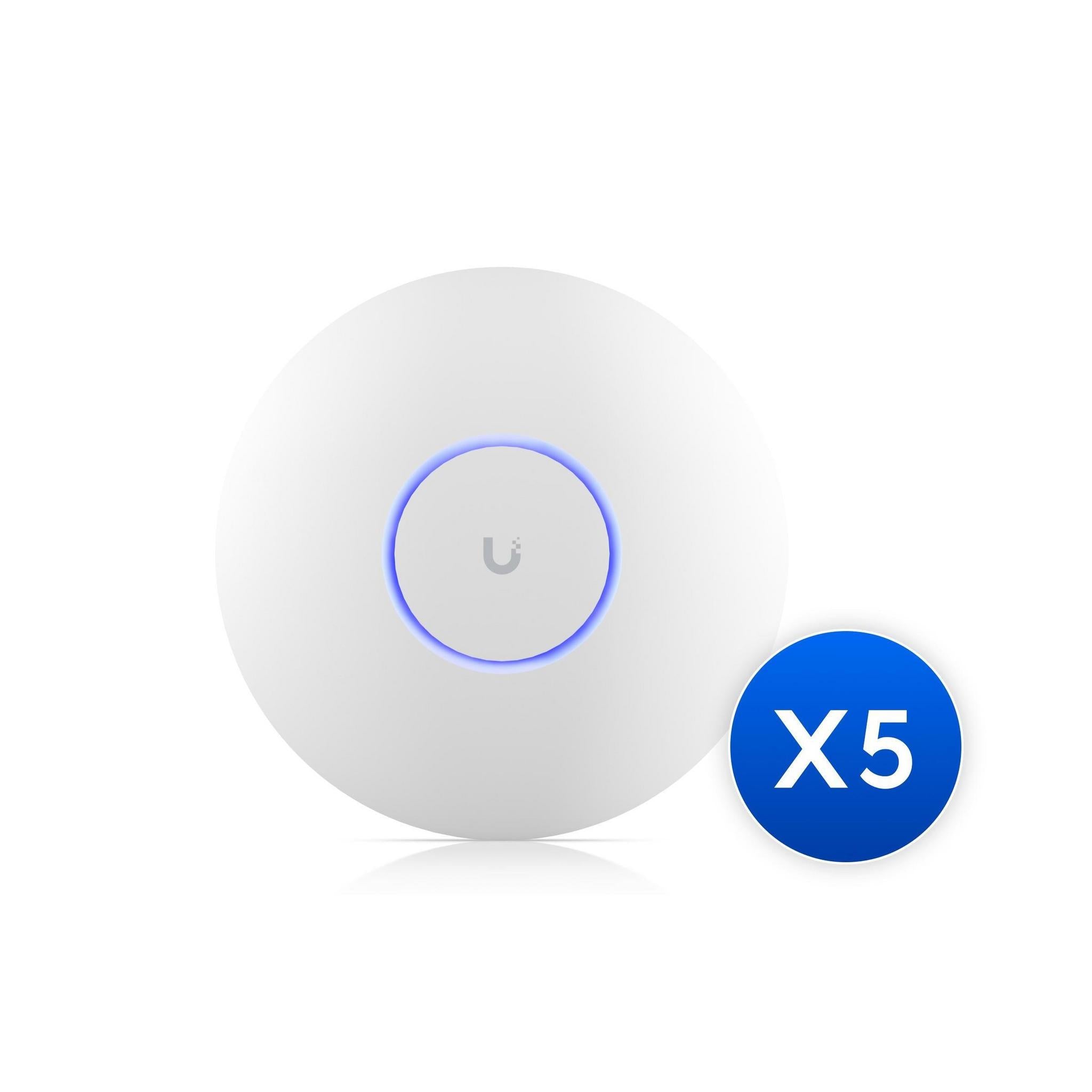 Ubiquiti UniFi WiFi 7 AP 5 Pack Ceiling-mount AP 6 GHz Support 2.5 GbE Uplink...