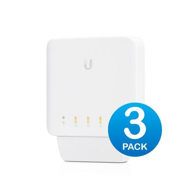 Ubiquiti USW Flex 3 Pack- Managed Layer 2 Gigabit switch with auto-sensing 80...