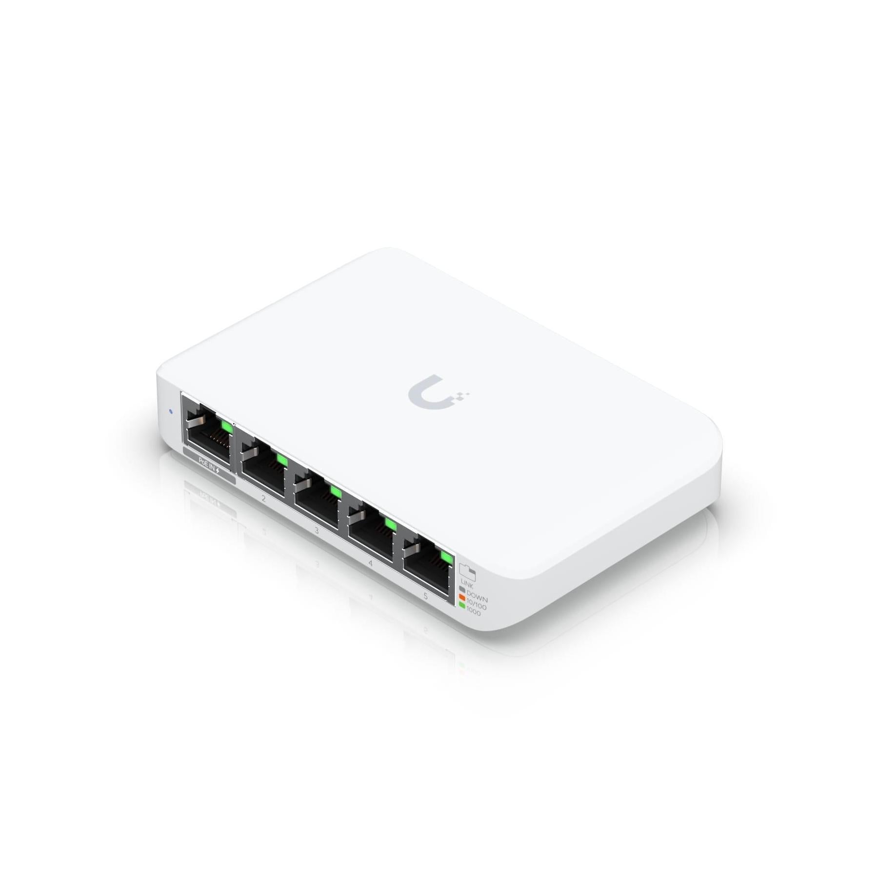Ubiquiti USW Flex Mini Layer 2 Gigabit Switch 5x GbE Ports PoE/USB-C Power