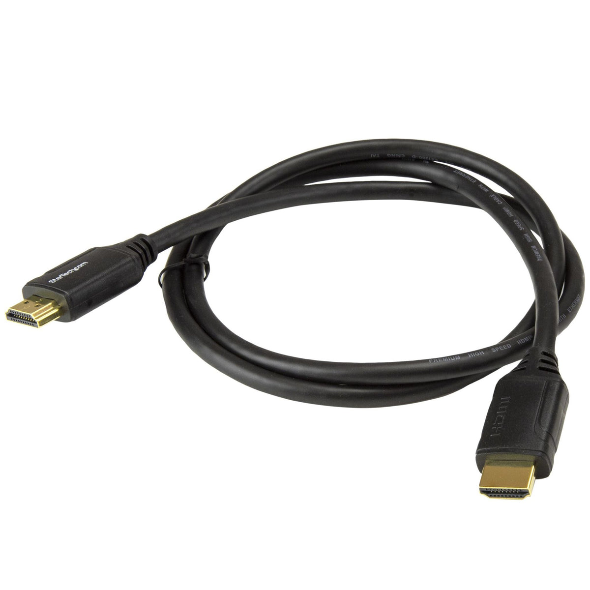 StarTech.com 1m Premium HDMI 2.0 Cable 4K 60Hz HDR Ethernet Gold Plated