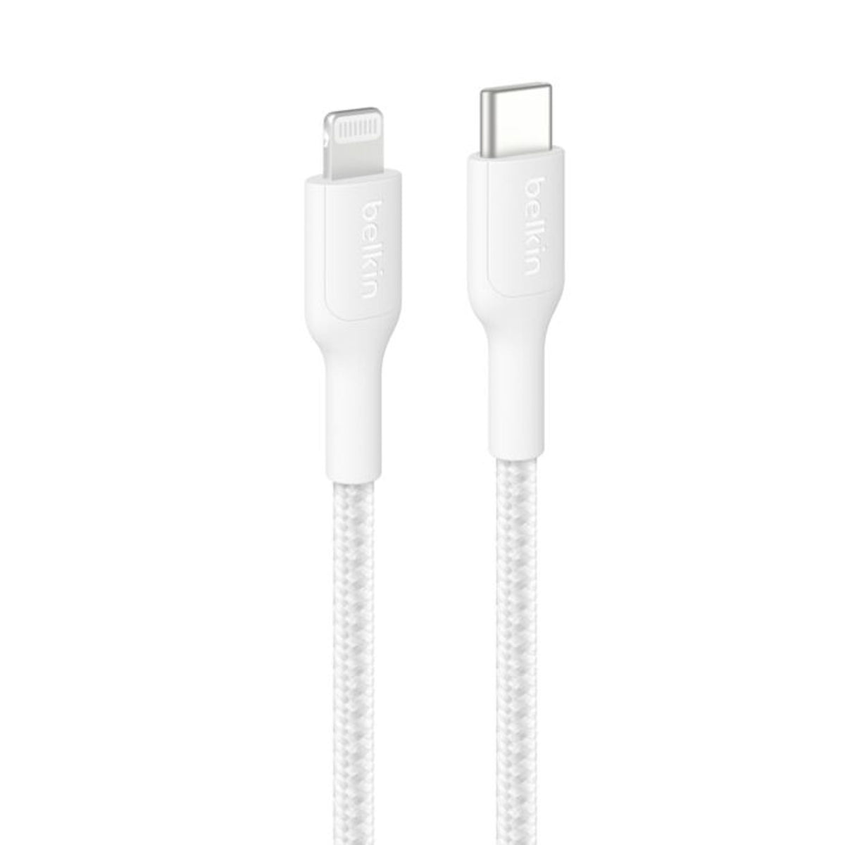 Belkin BoostCharge Pro Braided Lightning to USB-C Cable 2M White CAA022fq2MWH tl:1540bf72